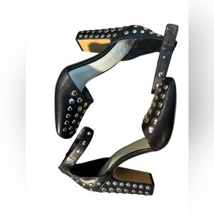 Elegant Black Studded Heels